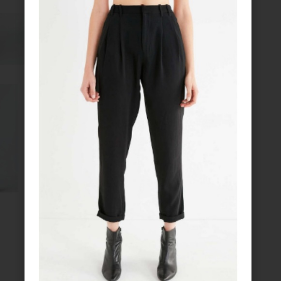 Urban Outfitters Pants - Urban outfitters black pleated crepe trousers NWT
